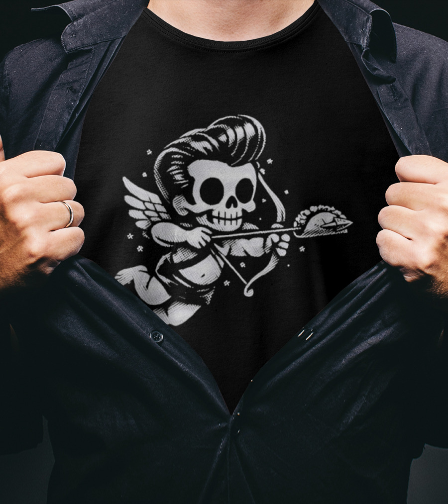 Tacos Never Broke My Heart Skeleton Cupid Archery T-Shirt