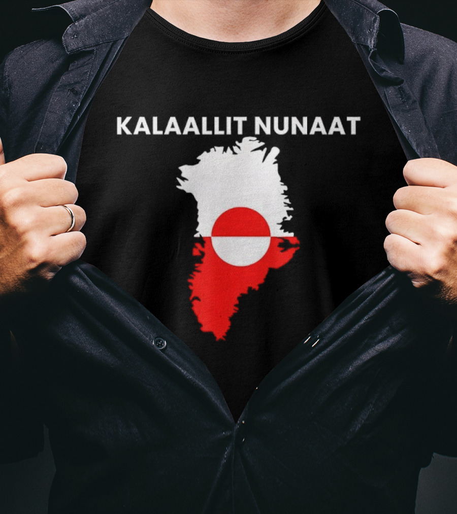 Kalaallit Nunaat Greenland Sovereignty National Flag Map T-Shirt