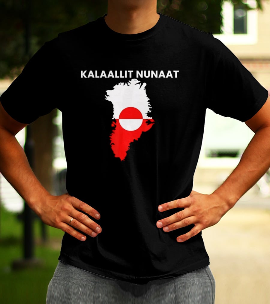Kalaallit Nunaat Greenland Sovereignty National Flag Map T-Shirt
