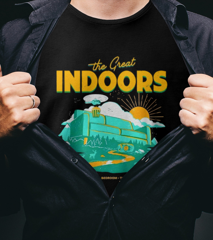 The Great Indoors Living Room Bedroom The Great Hall Couch Nature Sun T-Shirt