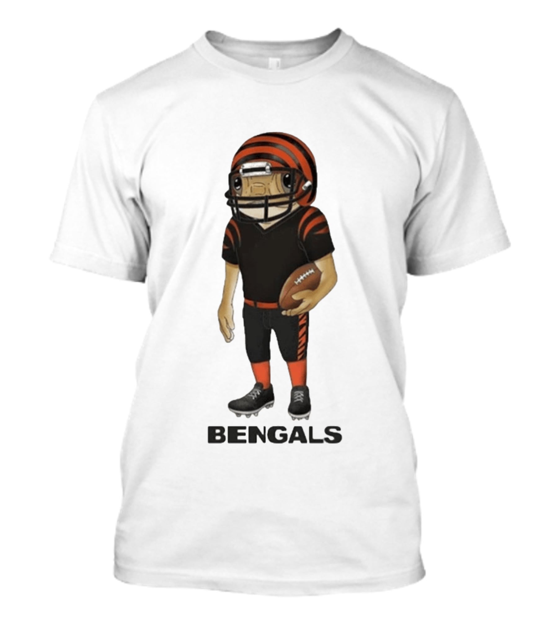 Bad Bunny Cincinnati Bengals Concho Helmet Football Player With Bengals T-Shirt