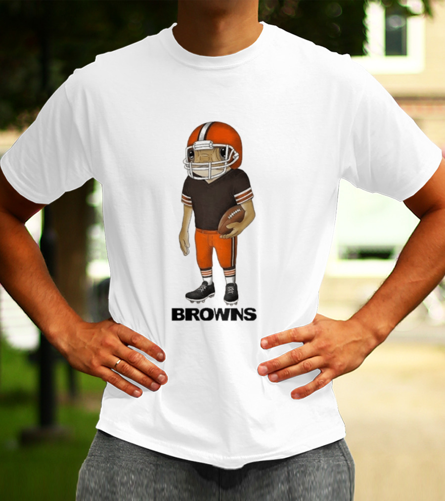 Bad Bunny Cleveland Browns Concho Helmet Mascot Browns T-Shirt