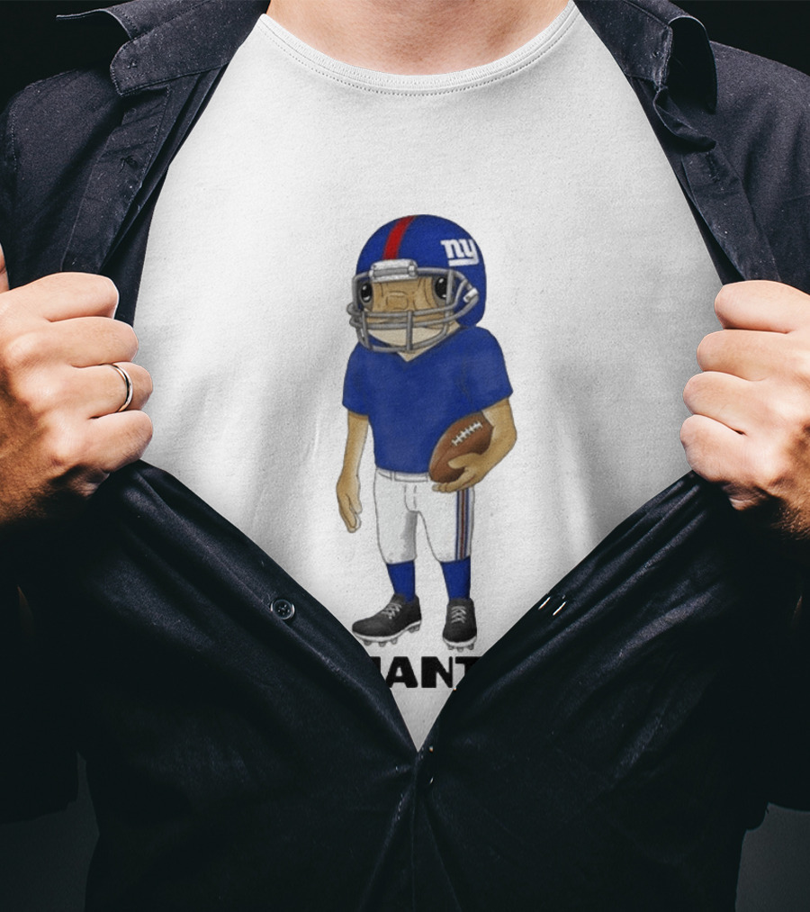 Bad Bunny New York Giants Football Character Concho Helmet Giants T-Shirt