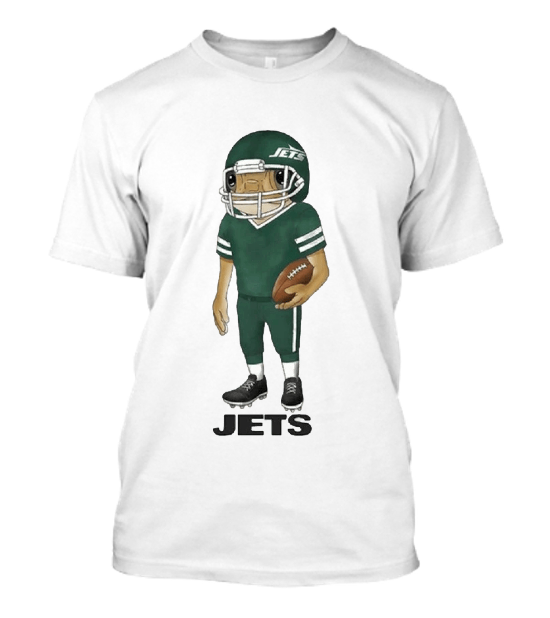 Bad Bunny New York Jets Cartoon Football Player T-Shirt