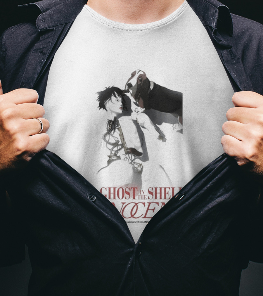 Ghost In The Shell 2 Innocence Anime Manga Art Kanji Characters T-Shirt