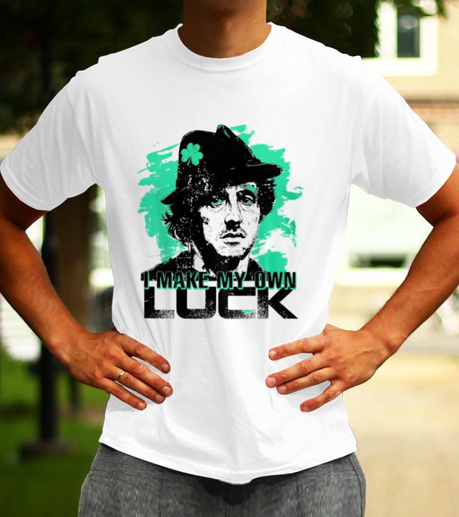 I Make My Own Luck Shamrock Hat Rocky T-Shirt