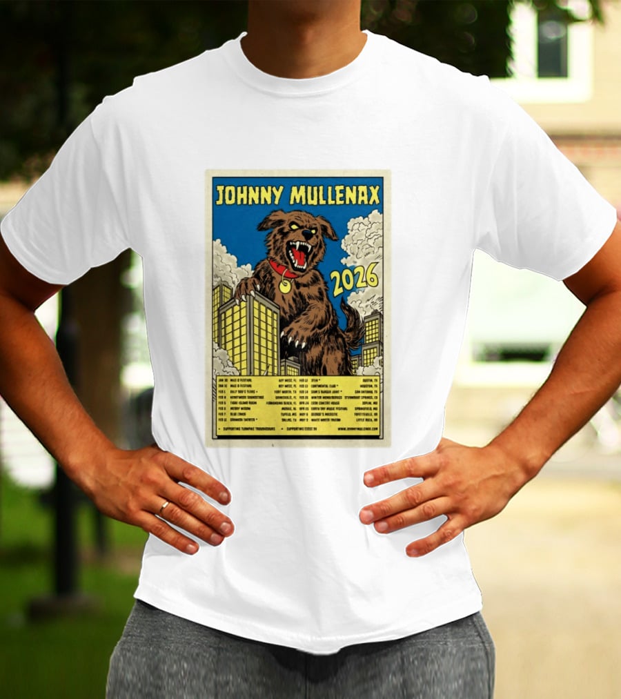 Johnny Mullenax 2026 Tour Monster Austin Key West Houston Jacksonville San Diego Savannah Springfield Sutton T-Shirt