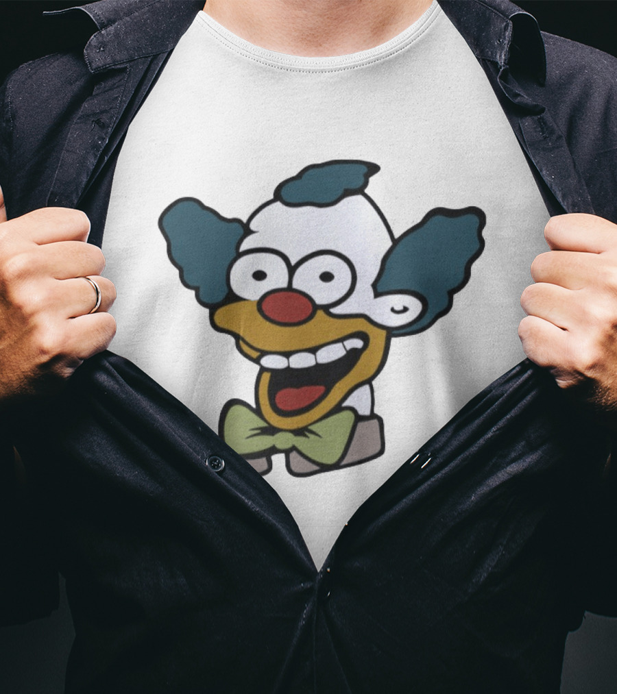 Krusty The Clown Smiling Face Cartoon T-Shirt