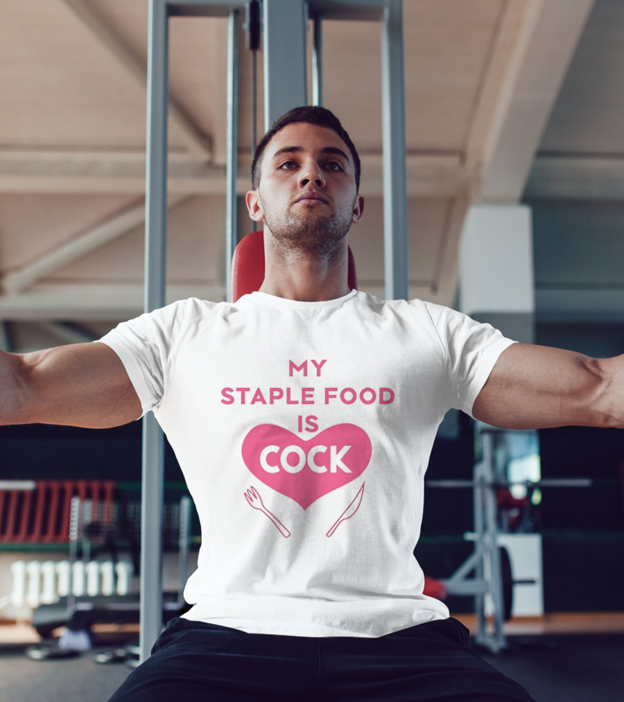 My Staple Food Is Cock Heart Fork And Knife T-Shirt
