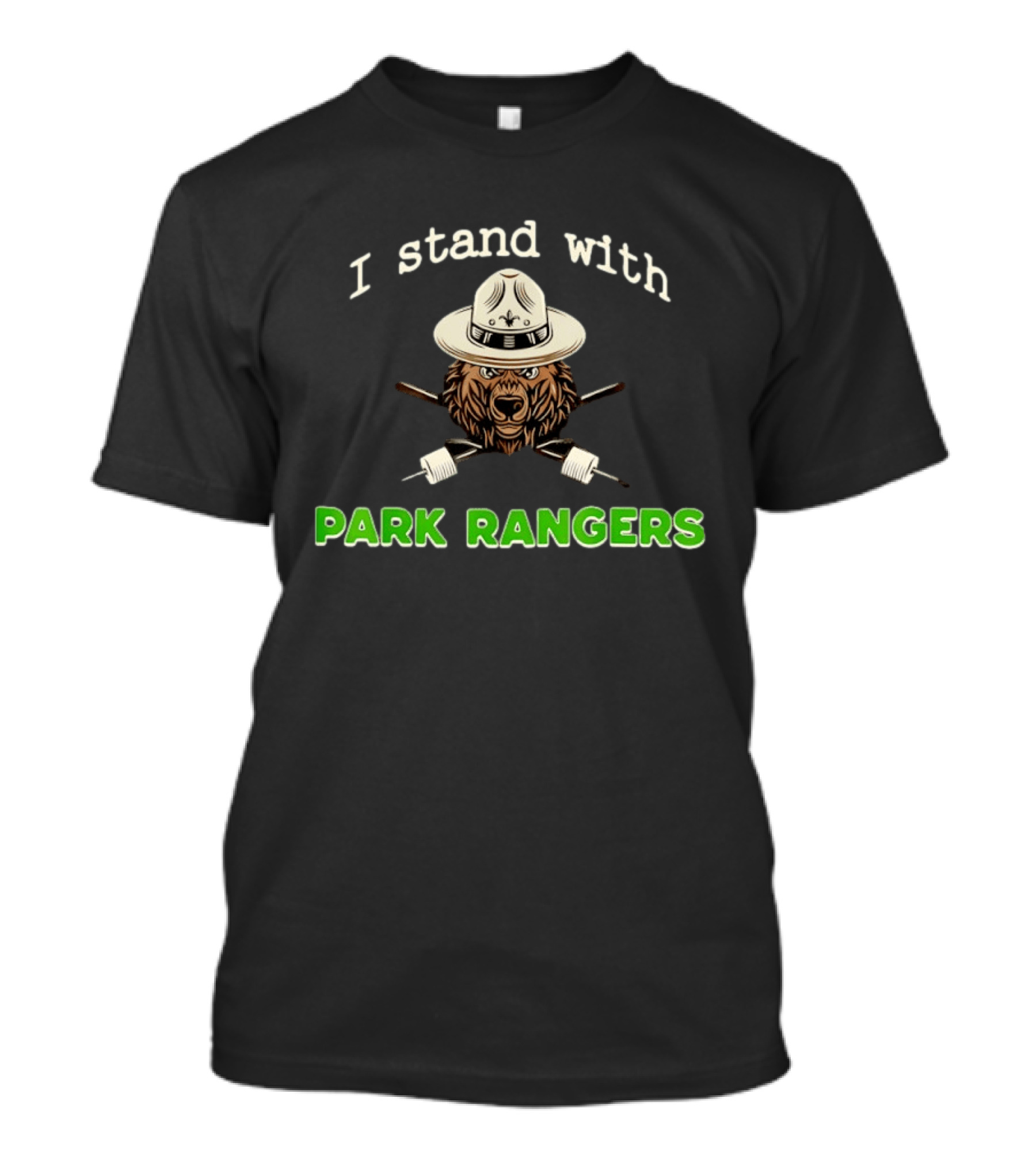 I Stand With Park Rangers Bear In Campaign Hat T-Shirt