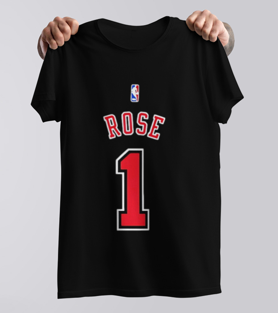 Rose #1 NBA Chicago Bulls Derrick Basketball T-Shirt