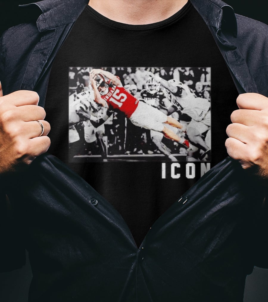 ICON Indiana Hoosiers Football Number 15 Action Play T-Shirt