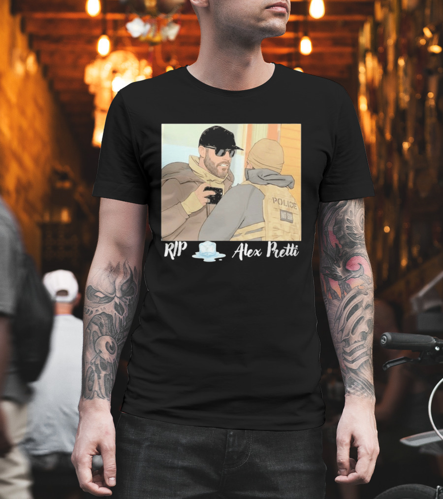 RIP Alex Pretti Melting Ice Justice For Alex Pretti Abolish ICE T-Shirt