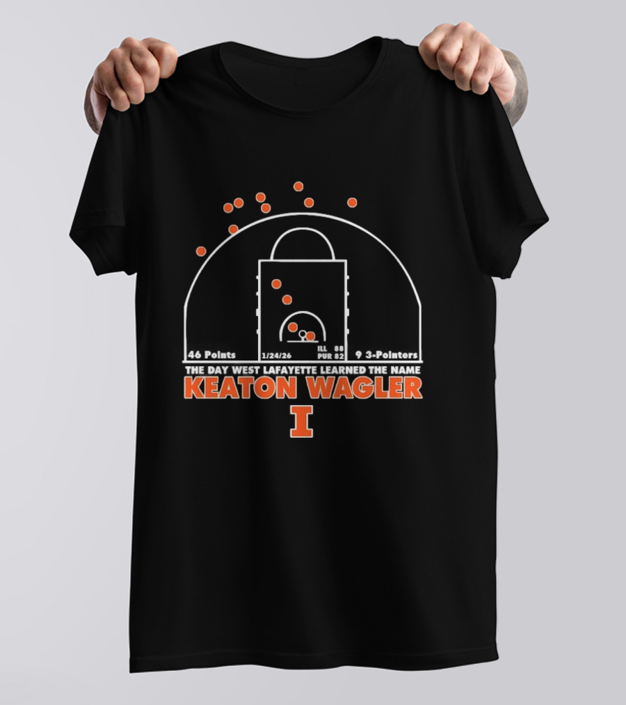 Illinois Fighting Illini Keaton Wagler West Lafayette Basketball Moment T-Shirt