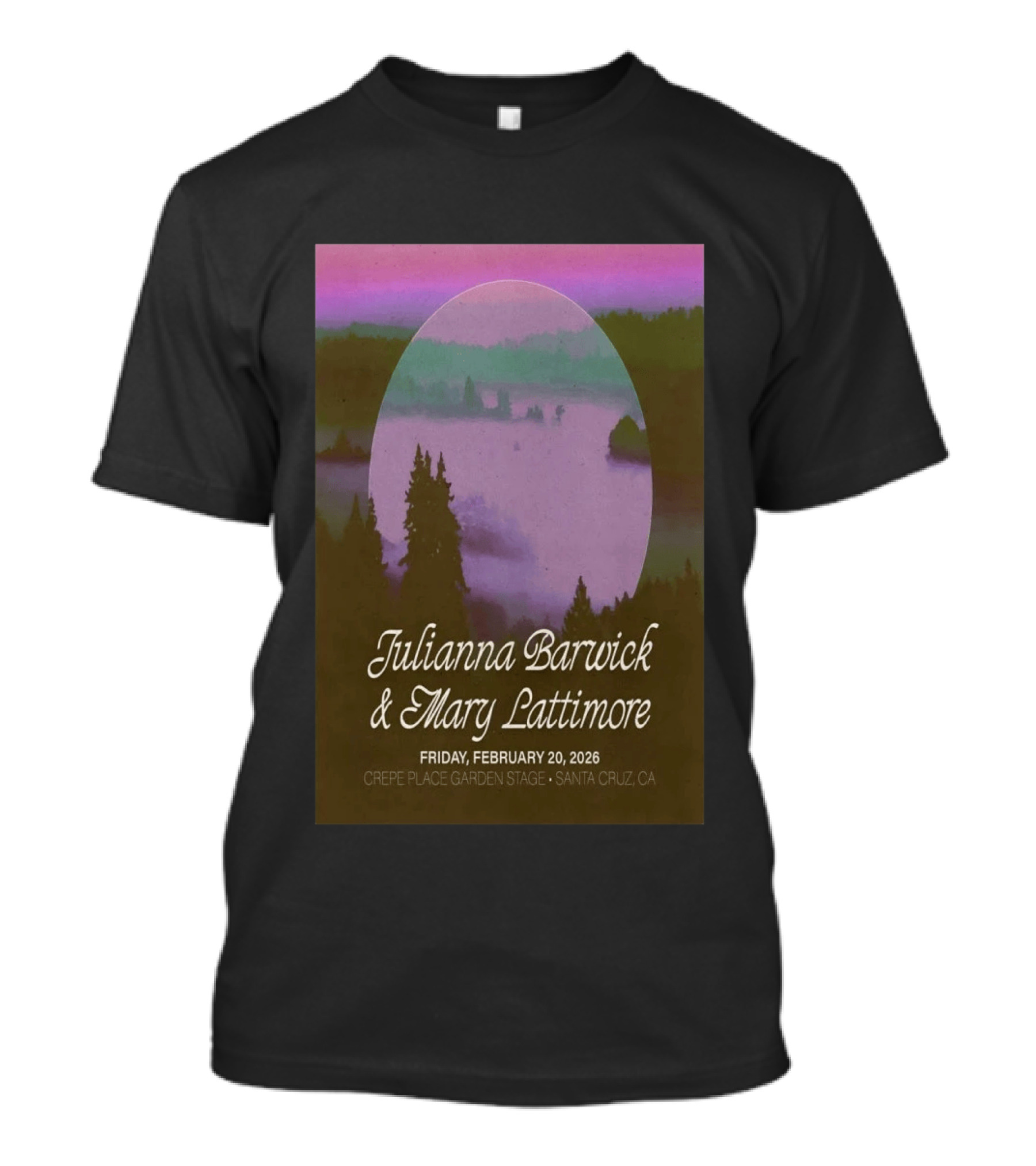 Julianna Barwick Mary Lattimore February 20 2026 Crepe Place Garden Stage Santa Cruz CA T-Shirt
