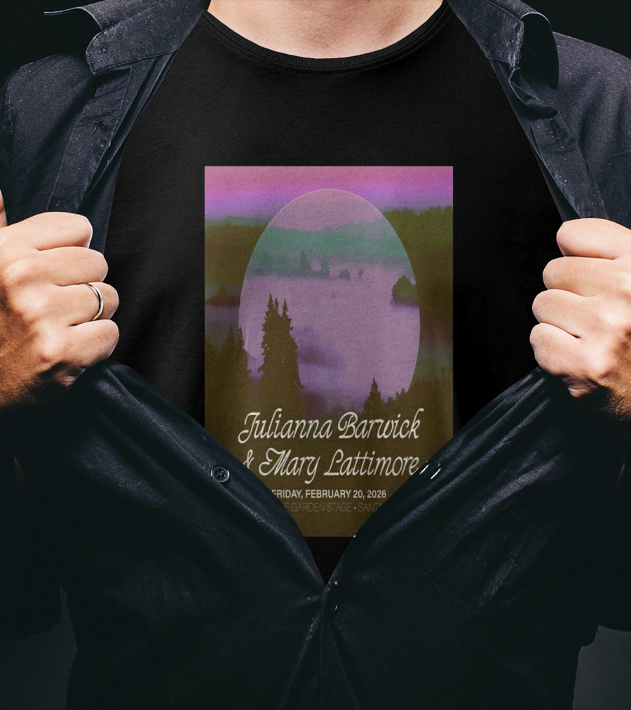 Julianna Barwick Mary Lattimore February 20 2026 Crepe Place Garden Stage Santa Cruz CA T-Shirt