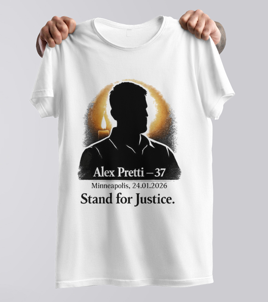 Alex Pretti 37 Minneapolis 24.01.2026 Stand For Justice Candle T-Shirt