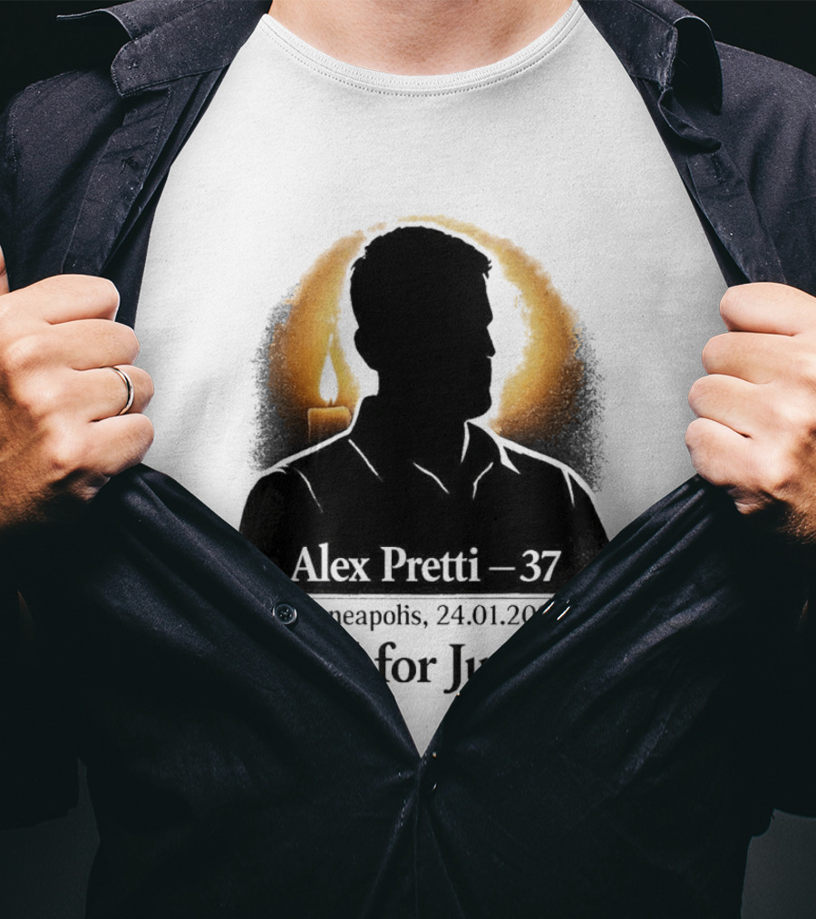 Alex Pretti 37 Minneapolis 24.01.2026 Stand For Justice Candle T-Shirt