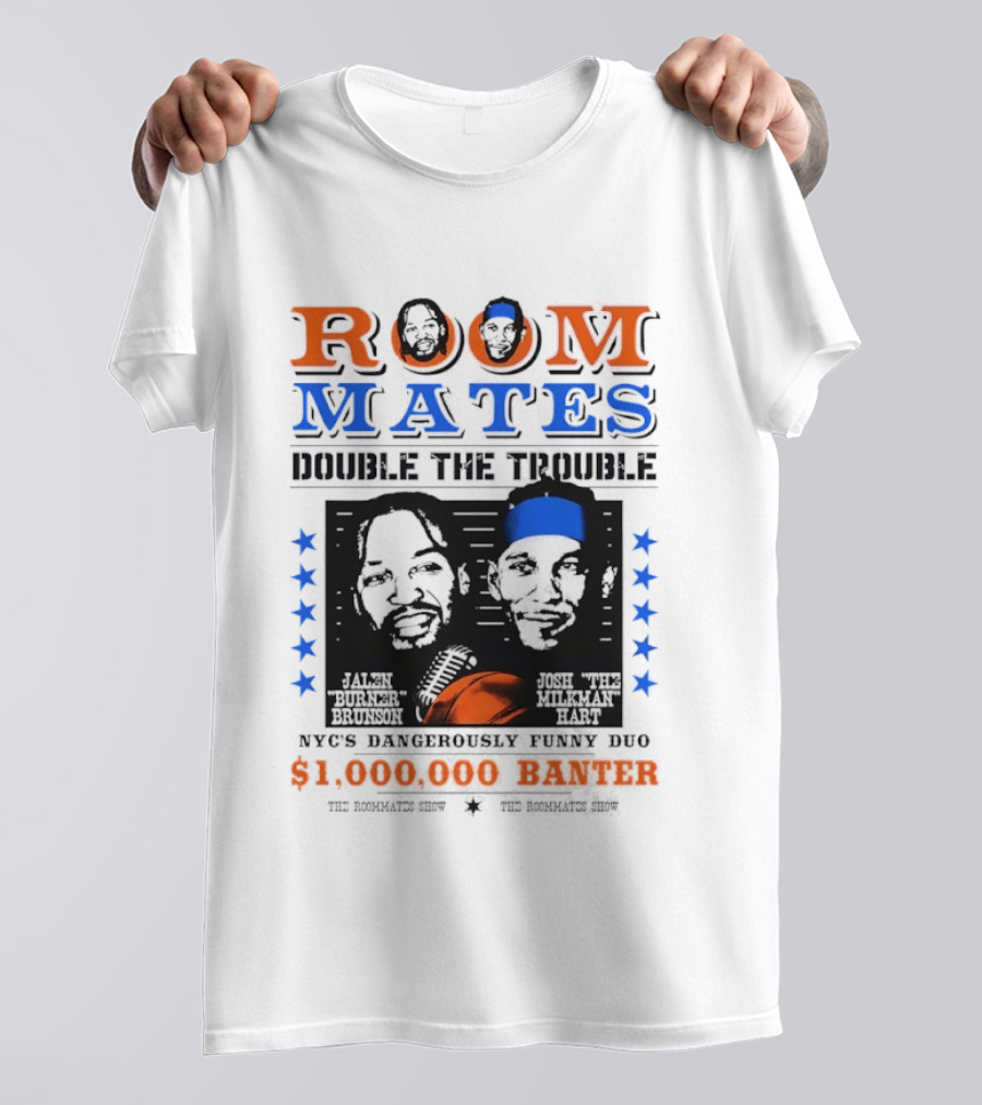ROOMMATES Double The Trouble New York Knicks Dynamic Duo Million Dollar Hustle T-Shirt