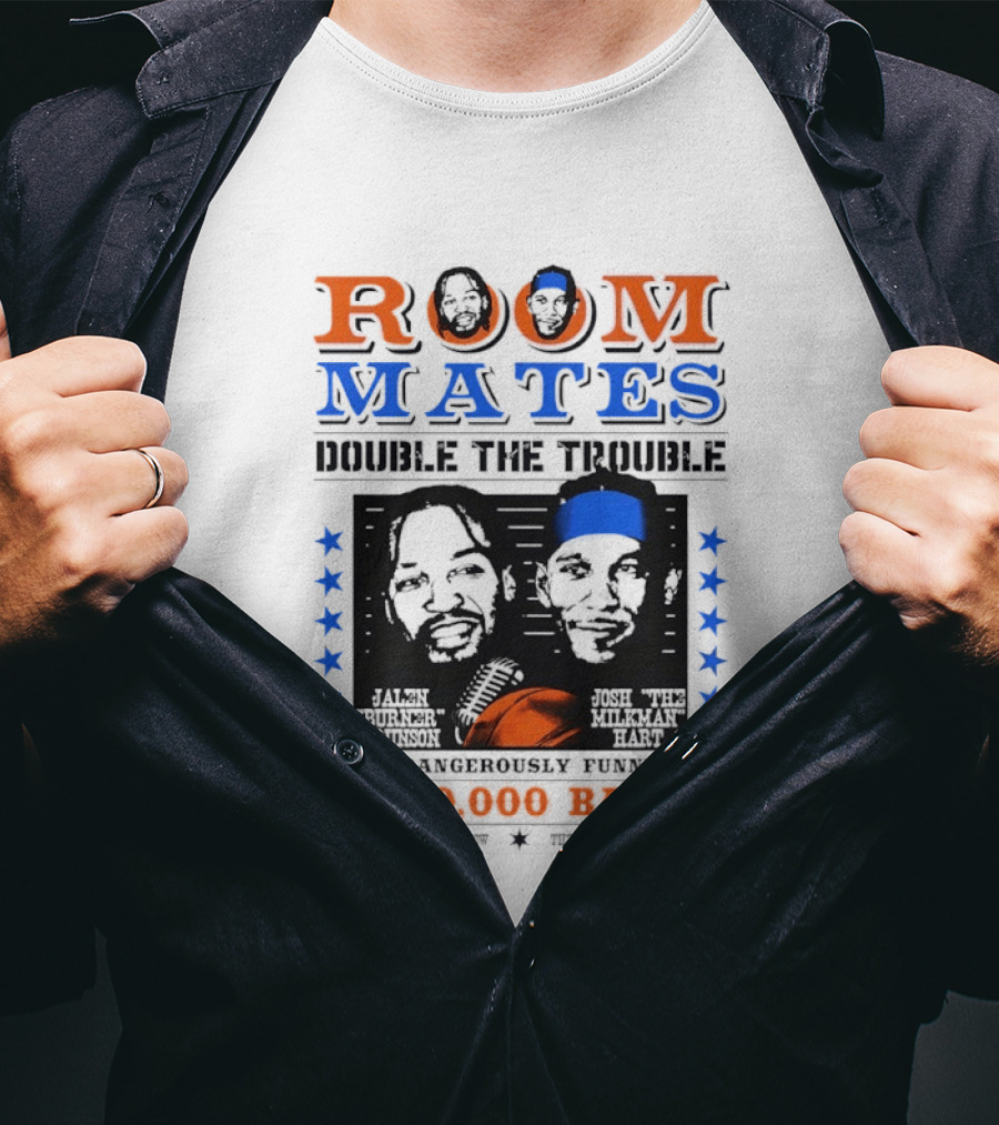 ROOMMATES Double The Trouble New York Knicks Dynamic Duo Million Dollar Hustle T-Shirt