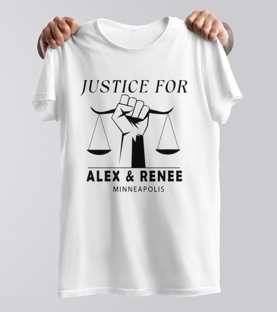 Justice For Alex And Renee Minneapolis Equality Movement Icon Fist With Scales T-Shirt