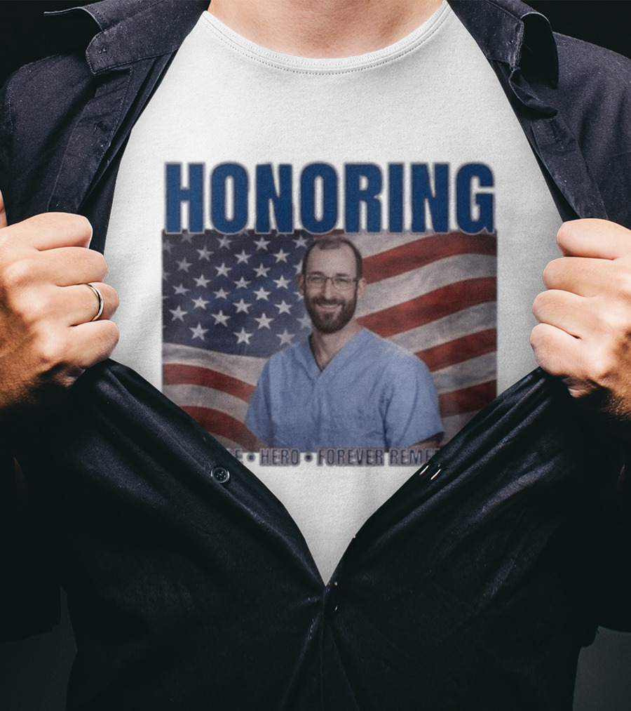 Honoring ICU Nurse Hero Forever Remembered American Flag T-Shirt