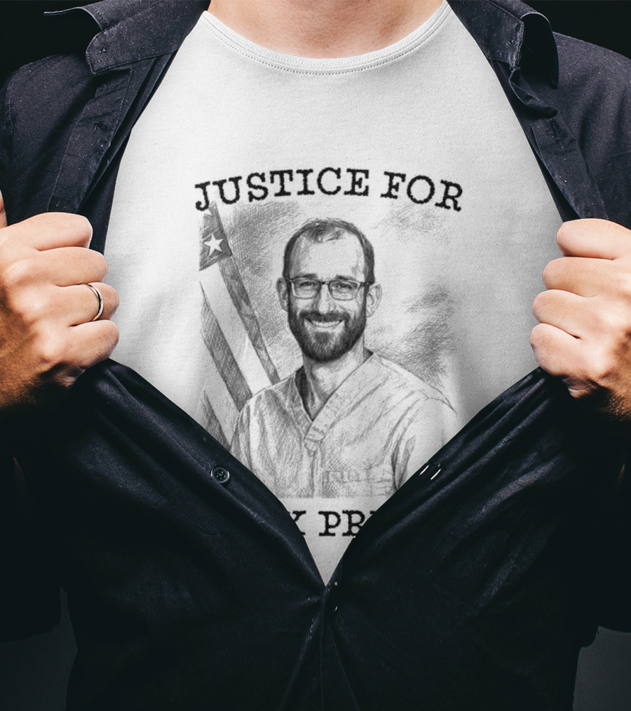 Justice For Alex Pretti Abolish ICE Protest With American Flag T-Shirt