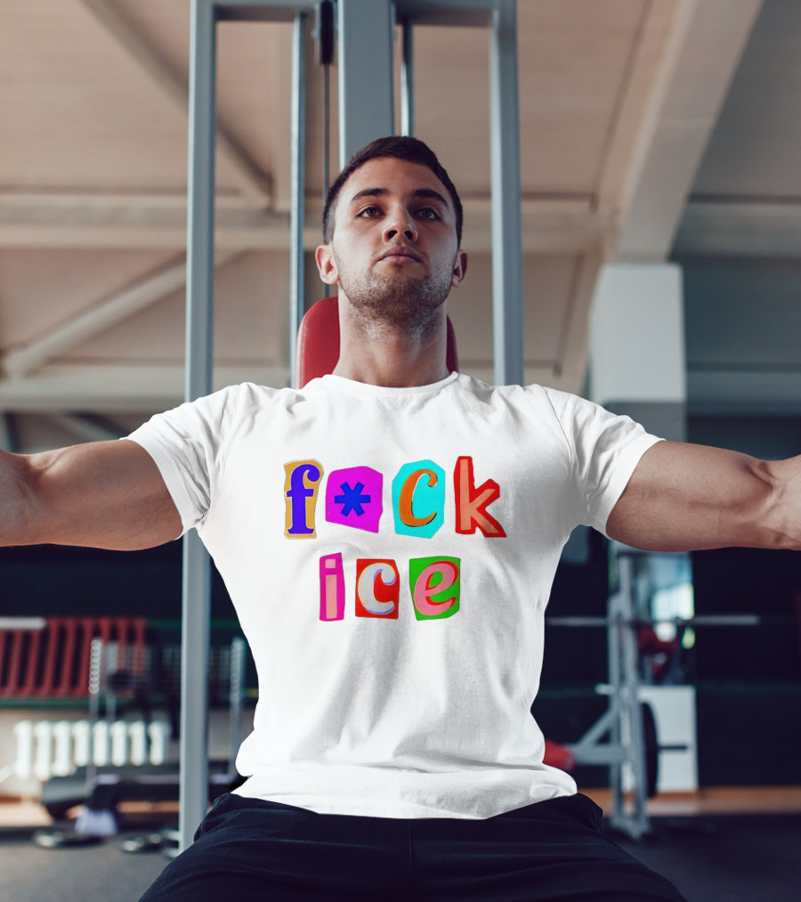 F*ck Ice Colorful Letters T-Shirt