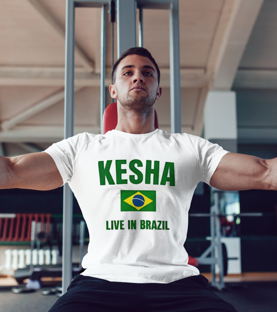 Kesha Live In Brazil Brazilian Flag Event T-Shirt