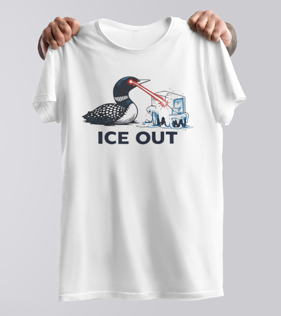 Minnesota Loon Laser ICE OUT Protest T-Shirt