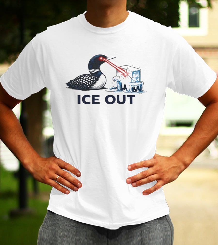 Minnesota Loon Laser ICE OUT Protest T-Shirt