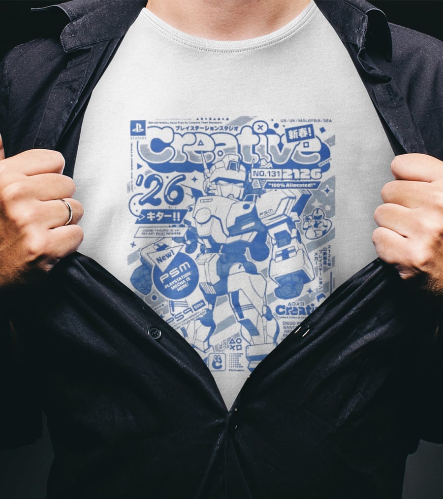 PlayStation Creative Mecha Comic PSM Since 94 Volume 26 T-Shirt