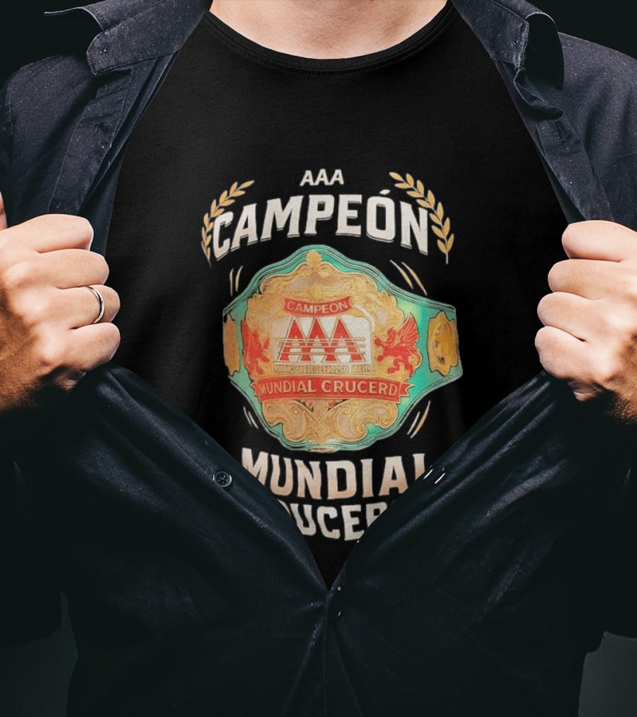 AAA Campeón Mundial Crucero Championship Belt T-Shirt