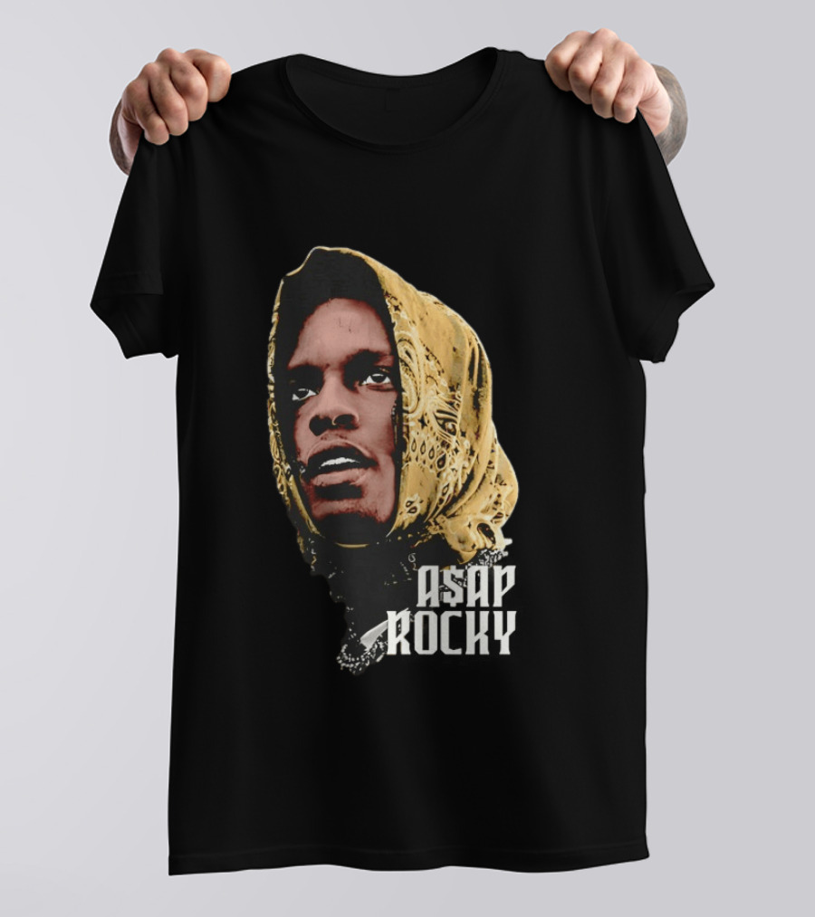 ASAP Rocky Headscarf Style Bandana Fashion Trend T-Shirt