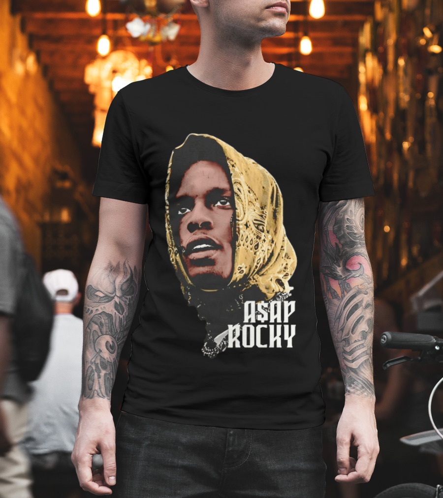 ASAP Rocky Headscarf Style Bandana Fashion Trend T-Shirt