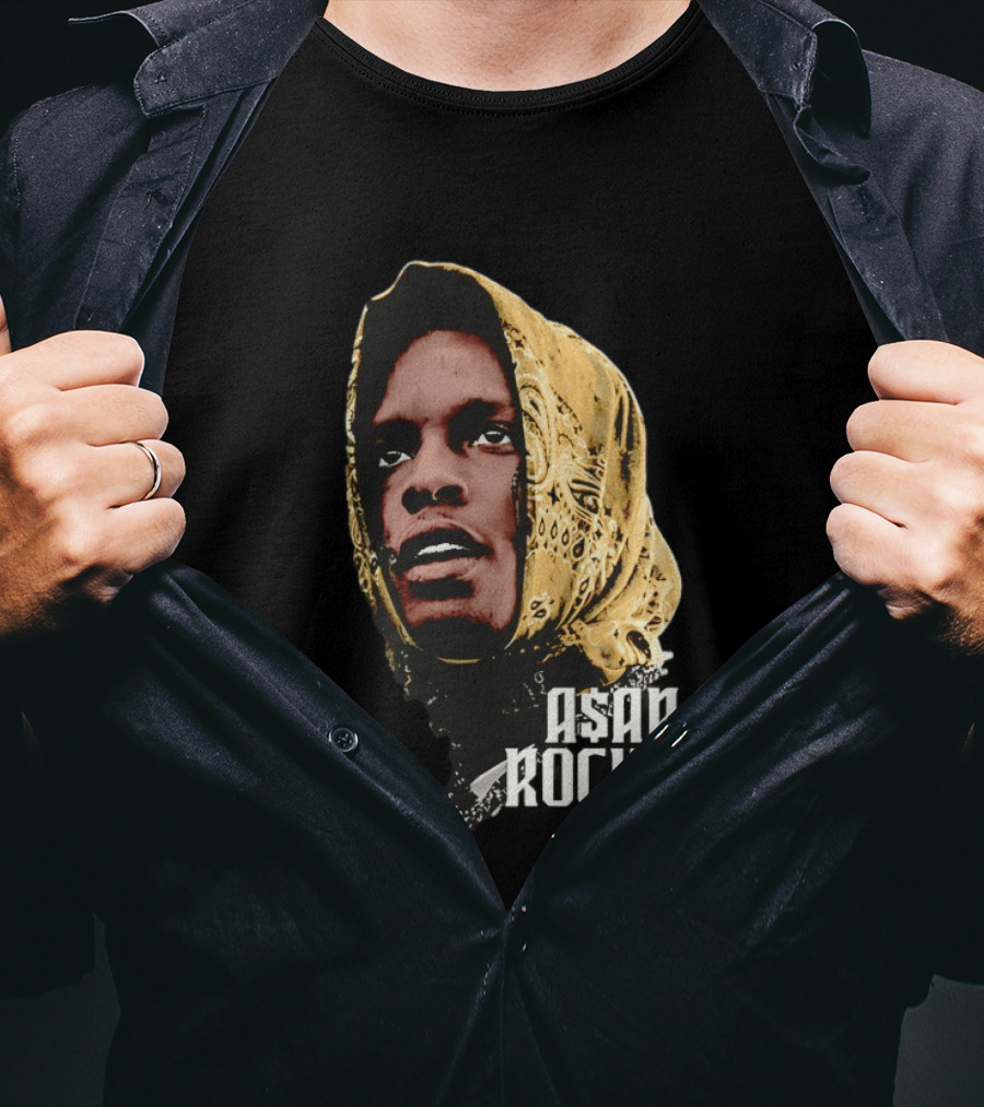 ASAP Rocky Headscarf Style Bandana Fashion Trend T-Shirt