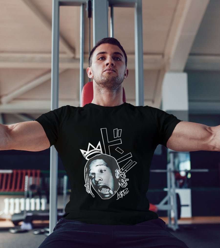 ASAP Rocky VI Big Head Crown Graphic Japan Text Signature T-Shirt