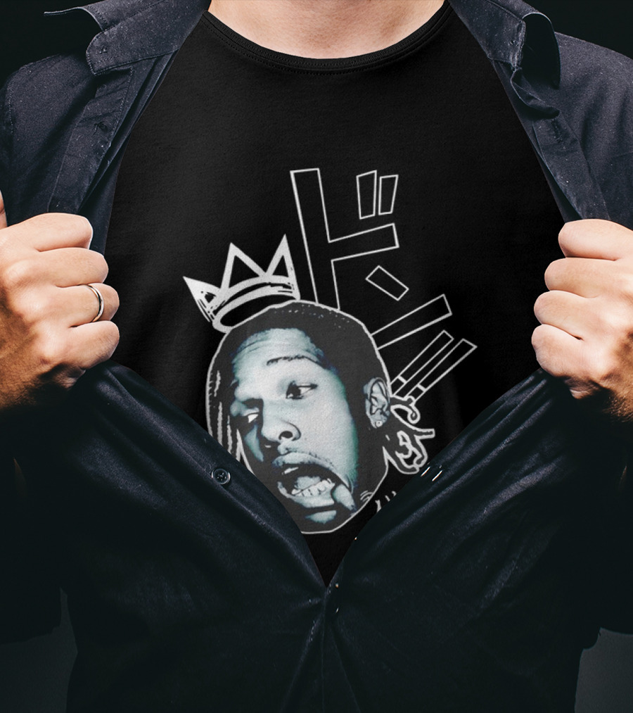 ASAP Rocky VI Big Head Crown Graphic Japan Text Signature T-Shirt