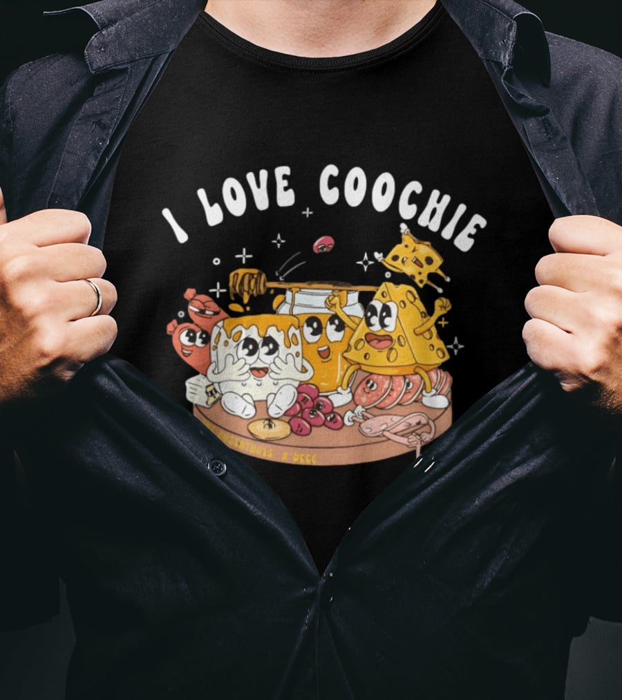 I Love Coochie The Rosenthals X DCCC Cheese Plate Cartoon Characters T-Shirt