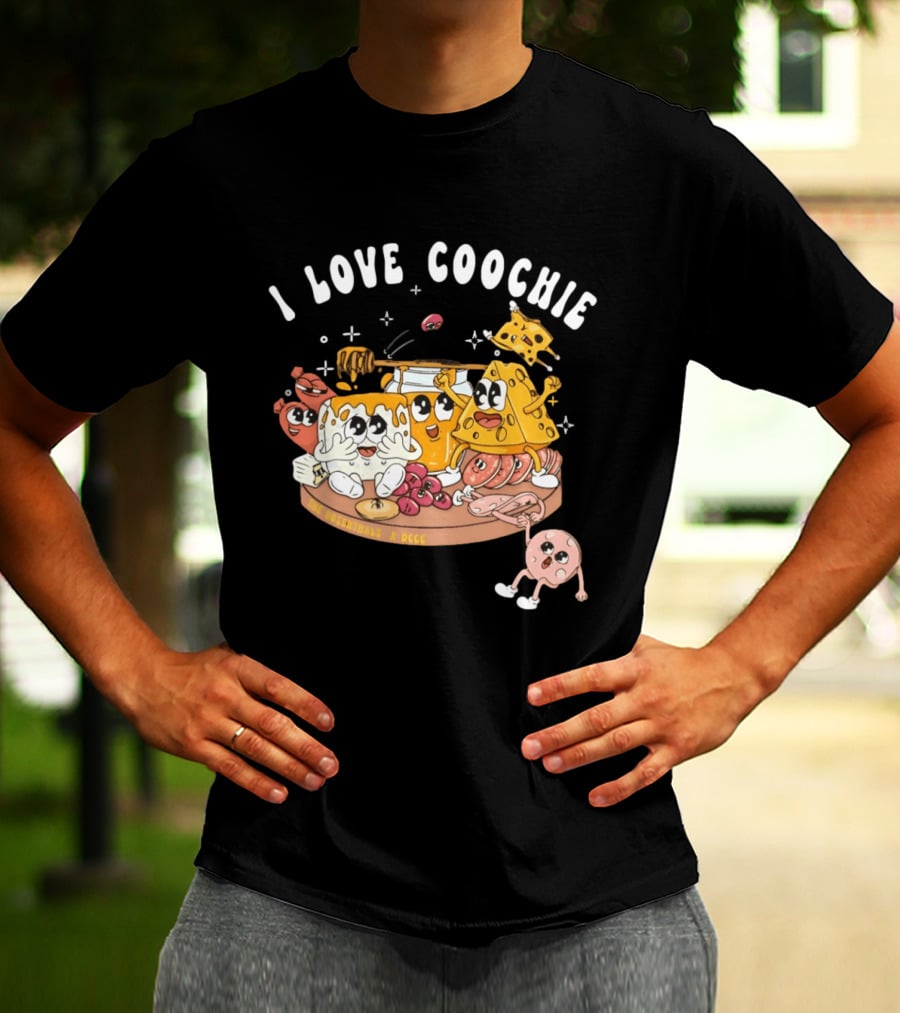 I Love Coochie The Rosenthals X DCCC Cheese Plate Cartoon Characters T-Shirt
