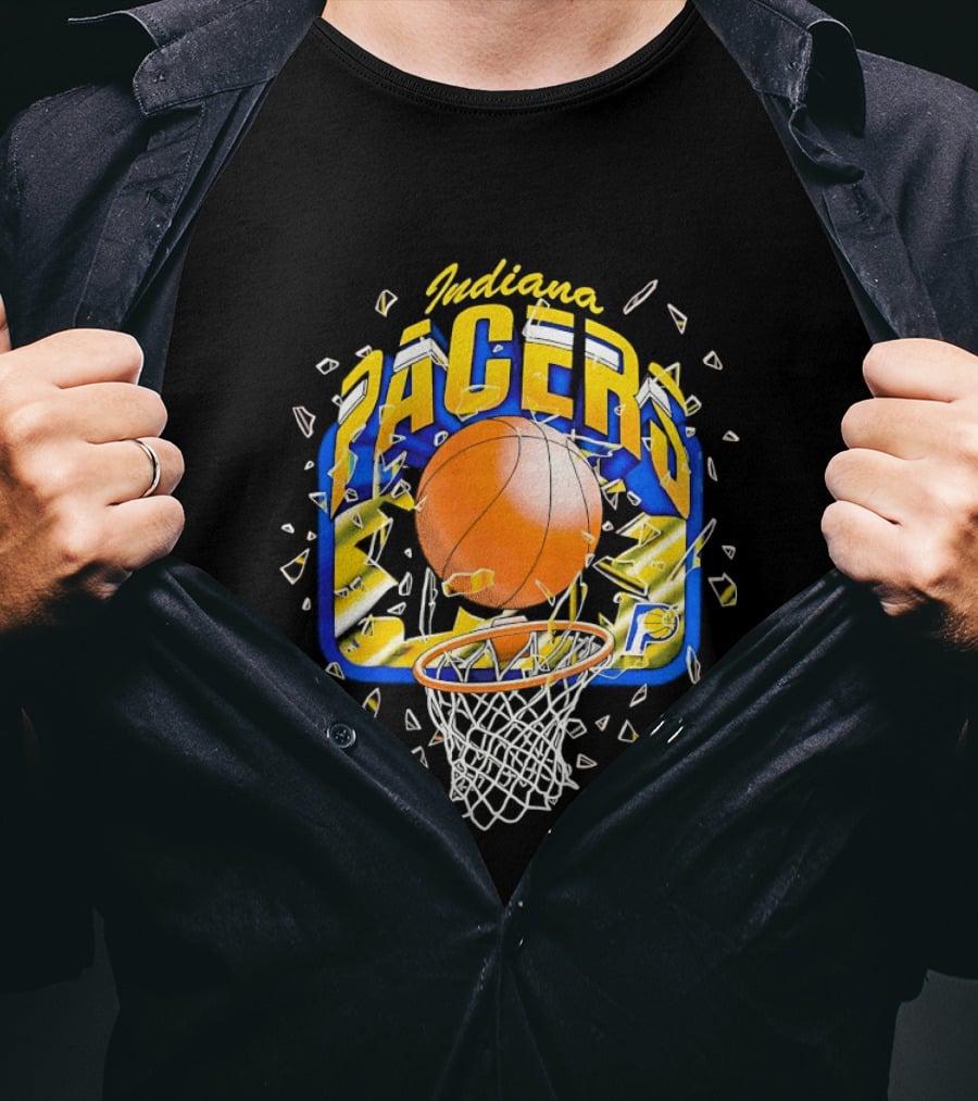 Indiana Pacers Backboard Basketball Smash City Edition 25 26 T-Shirt