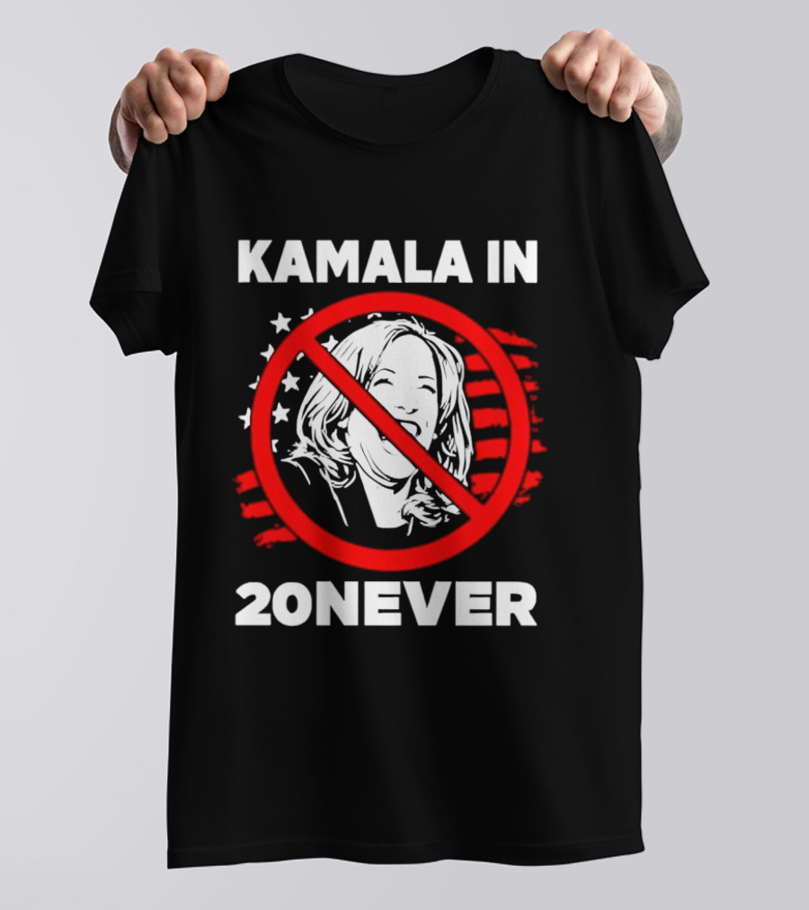Kamala In 20never Political Statement With Prohibition Sign And Stars T-Shirt