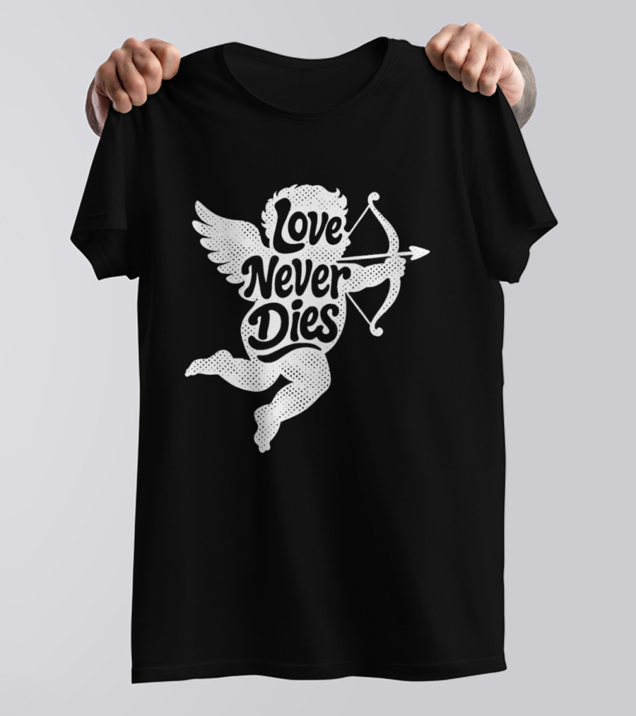 Love Never Dies Cupid Angel Archer T-Shirt