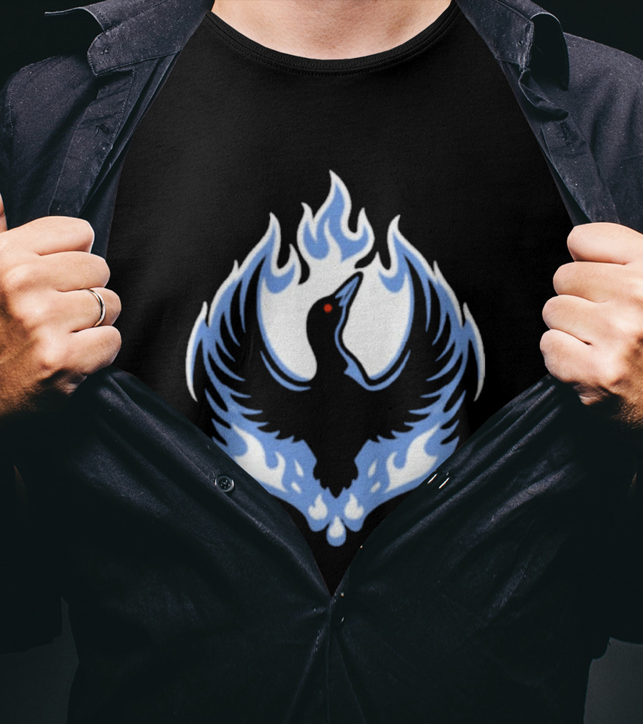 Minnesota Rebel Loon Blue Firebird T-Shirt