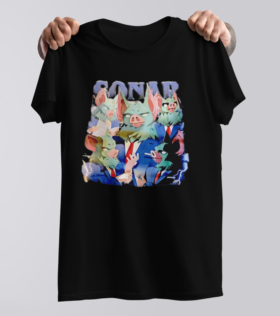 SONAR Dispatch Video Game Bat Characters Smoking Suits T-Shirt