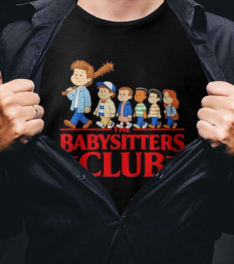 The Babysitters Club Stranger Things Mashup Characters Walking T-Shirt