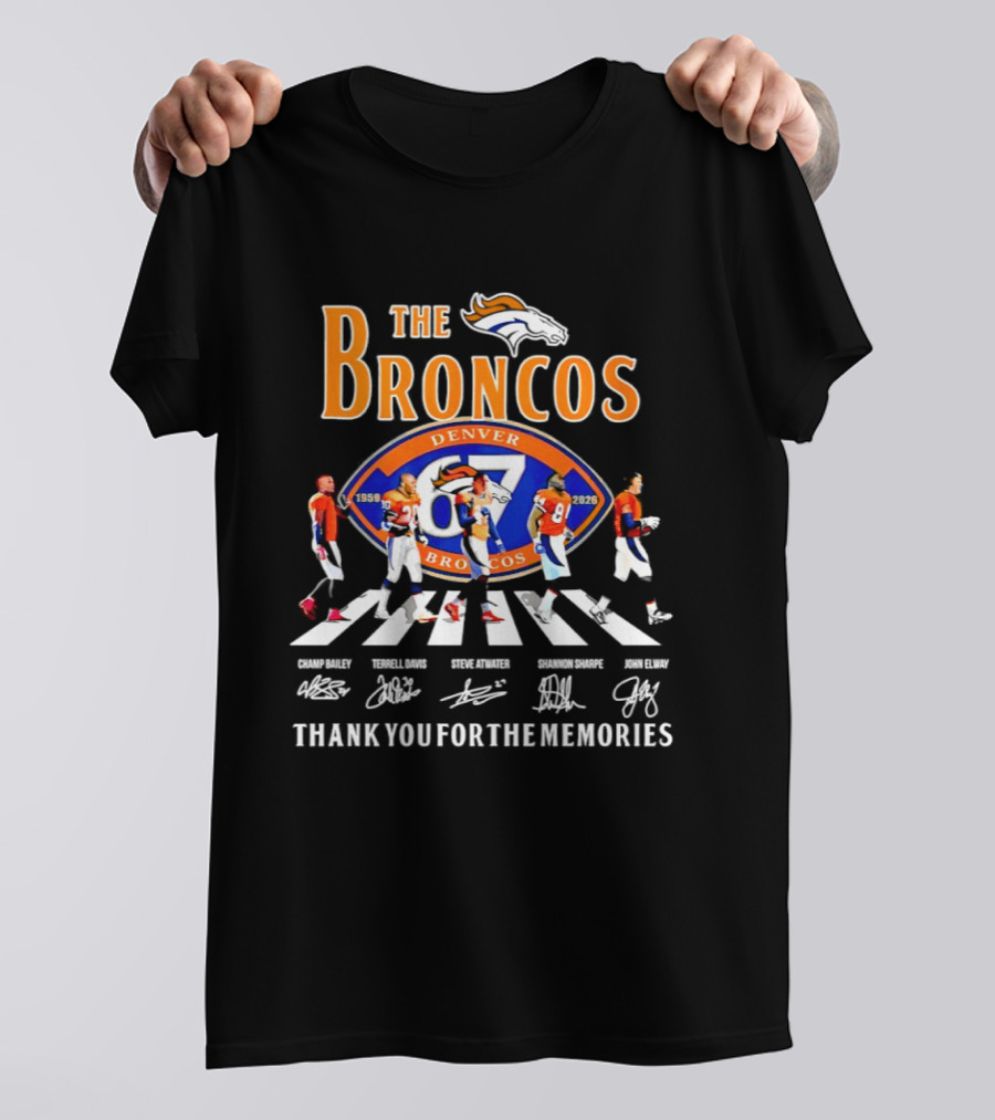The Broncos Denver 87 Players Thank You For The Memories T-Shirt