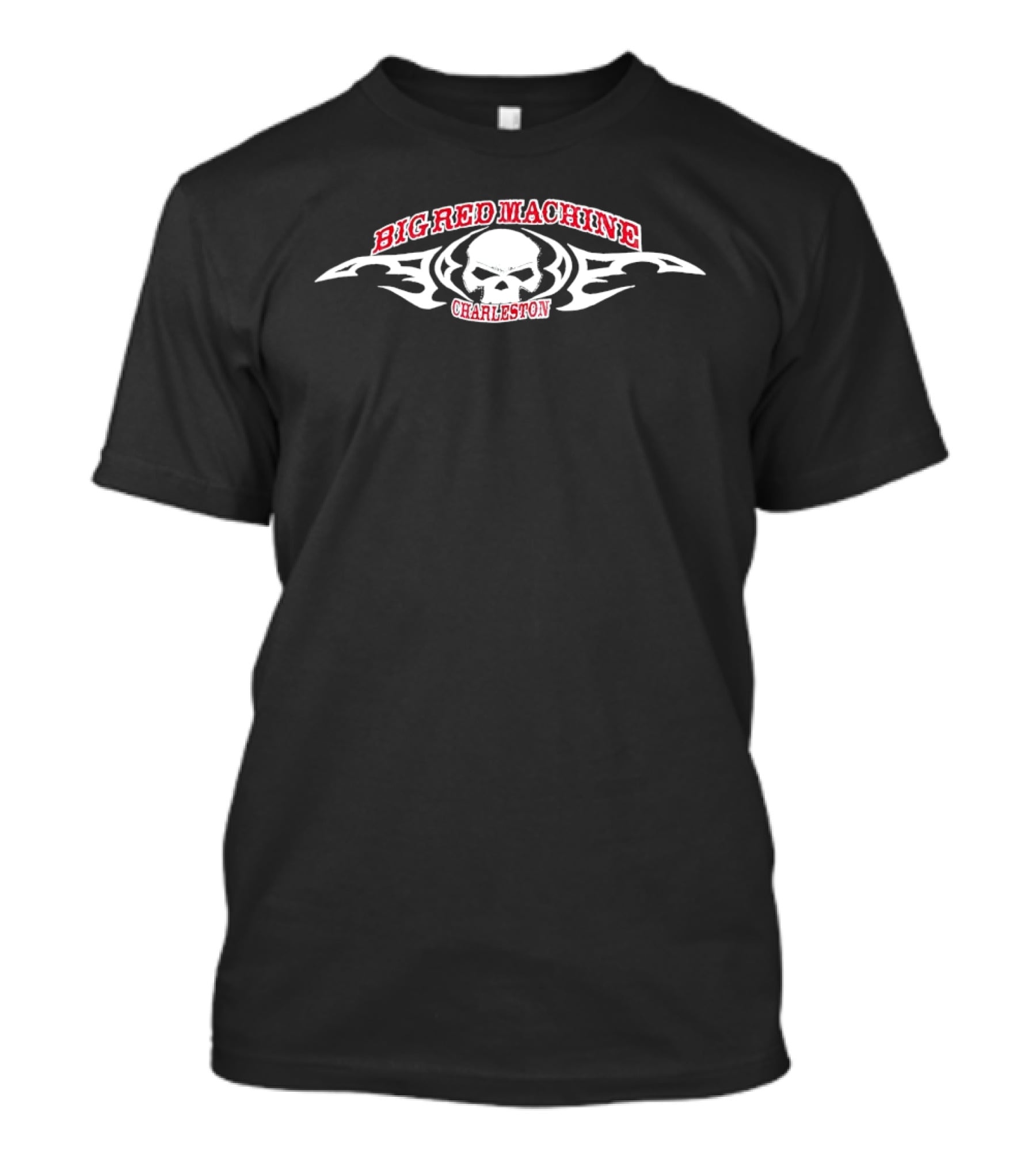 Big Red Machine Charleston Skull And Flames T-Shirt