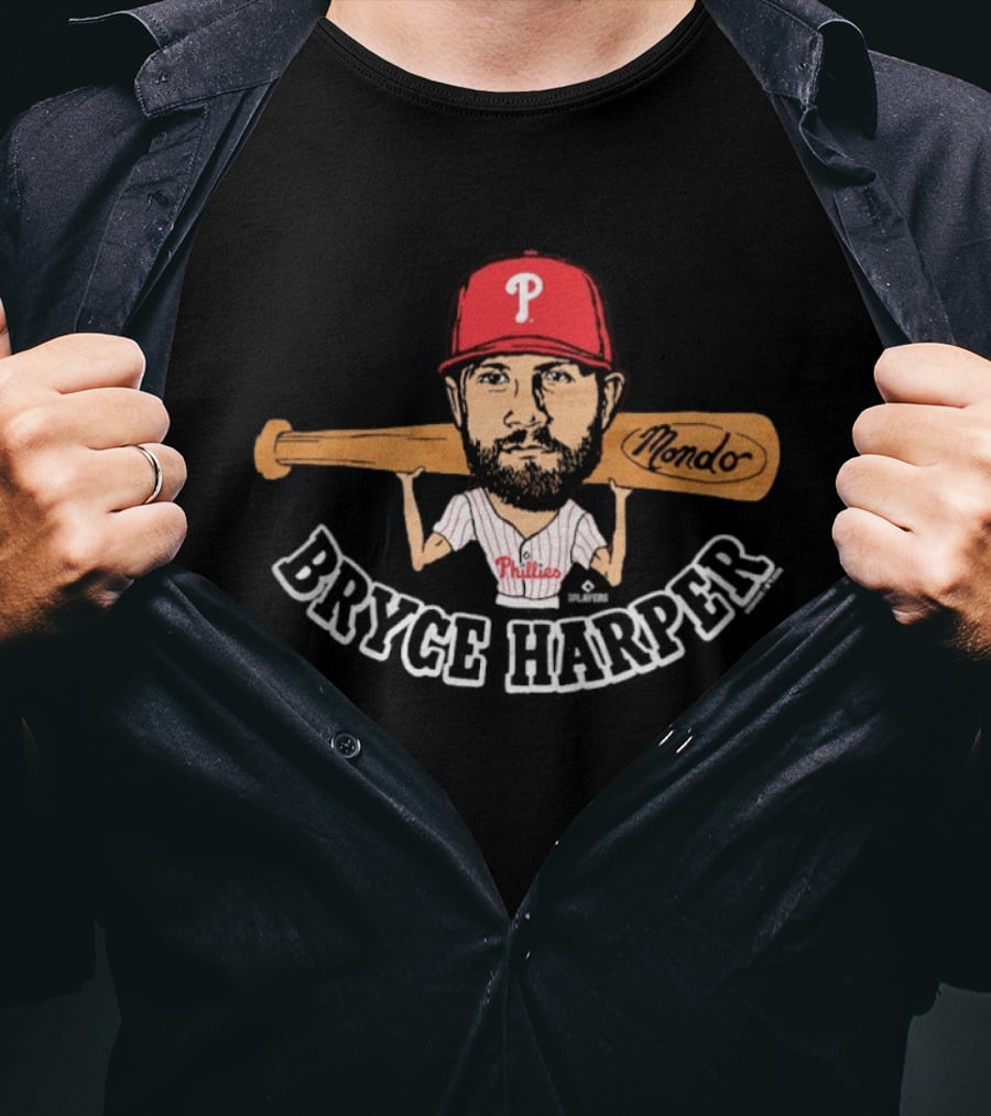 Philadelphia Phillies Bryce Harper Mondo Bat T-Shirt