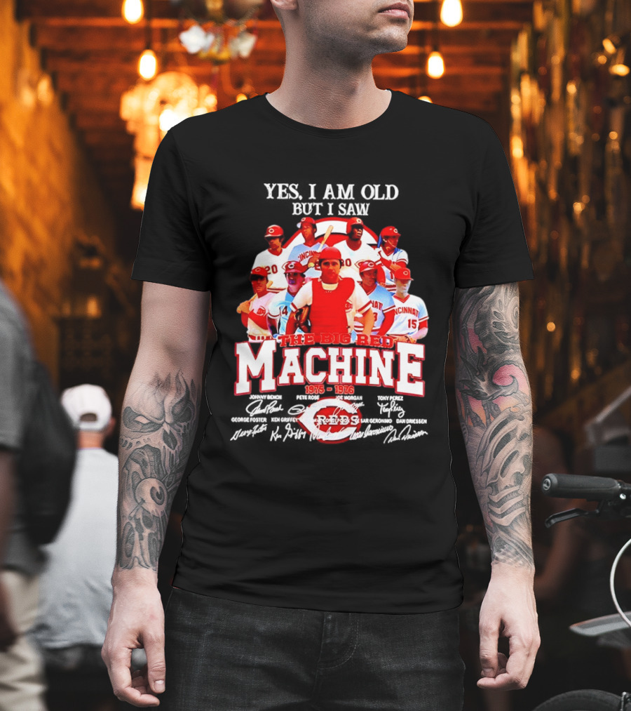 Cincinnati Reds Legendary Players The Big Red Machine 1975 To 1976 T-Shirt